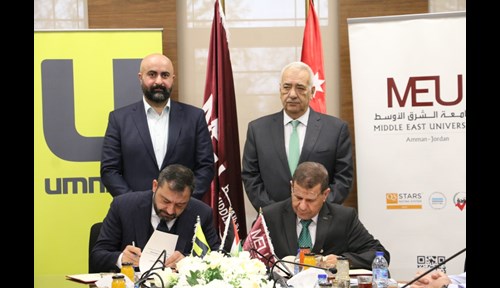 MEU Signs an MoU with Umniah’s Business Incubator “The Tank” to Launch Jordan’s Entrepreneur 2020
